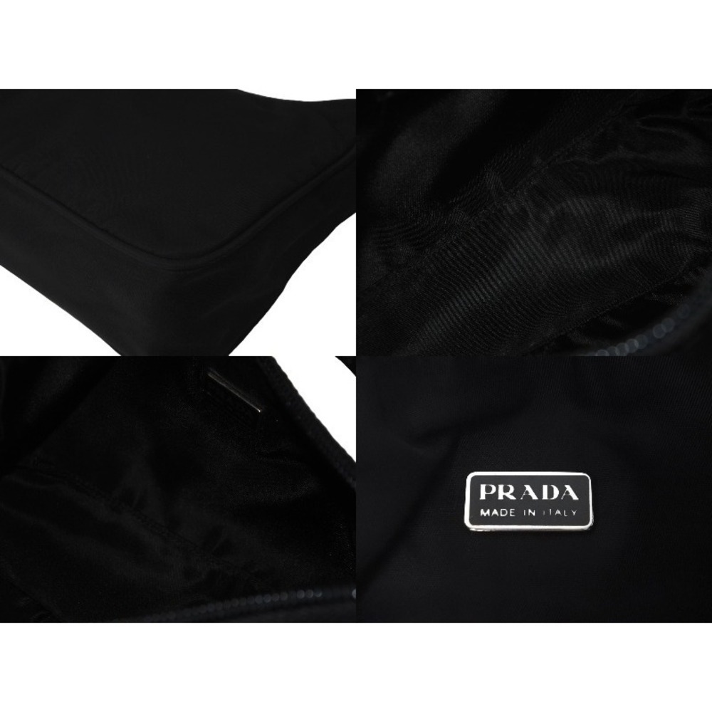 Prada Handbag Black Triangle Logo Hobo - Picture 10 of 10